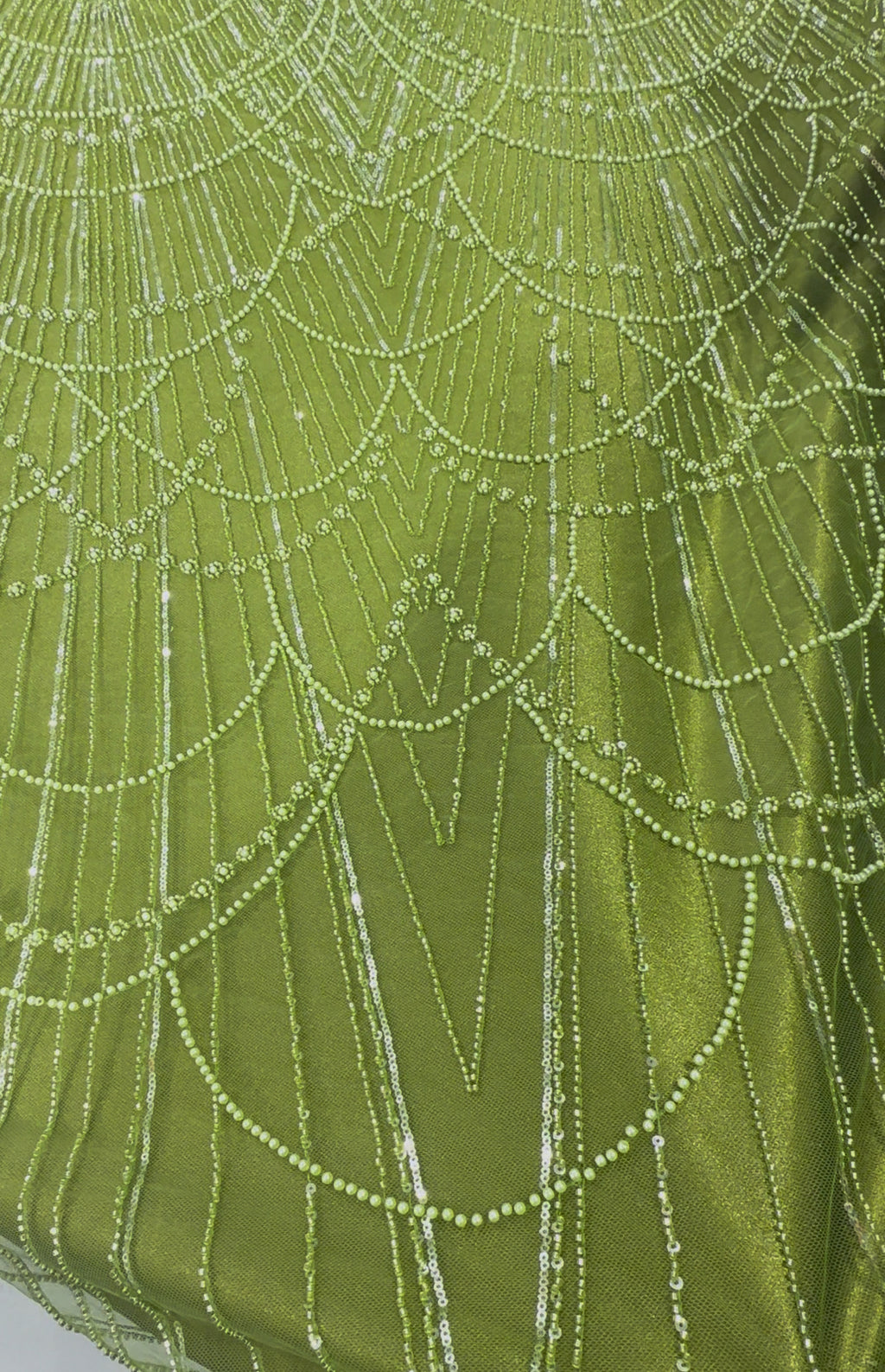 Perlage motif demi-cercles
