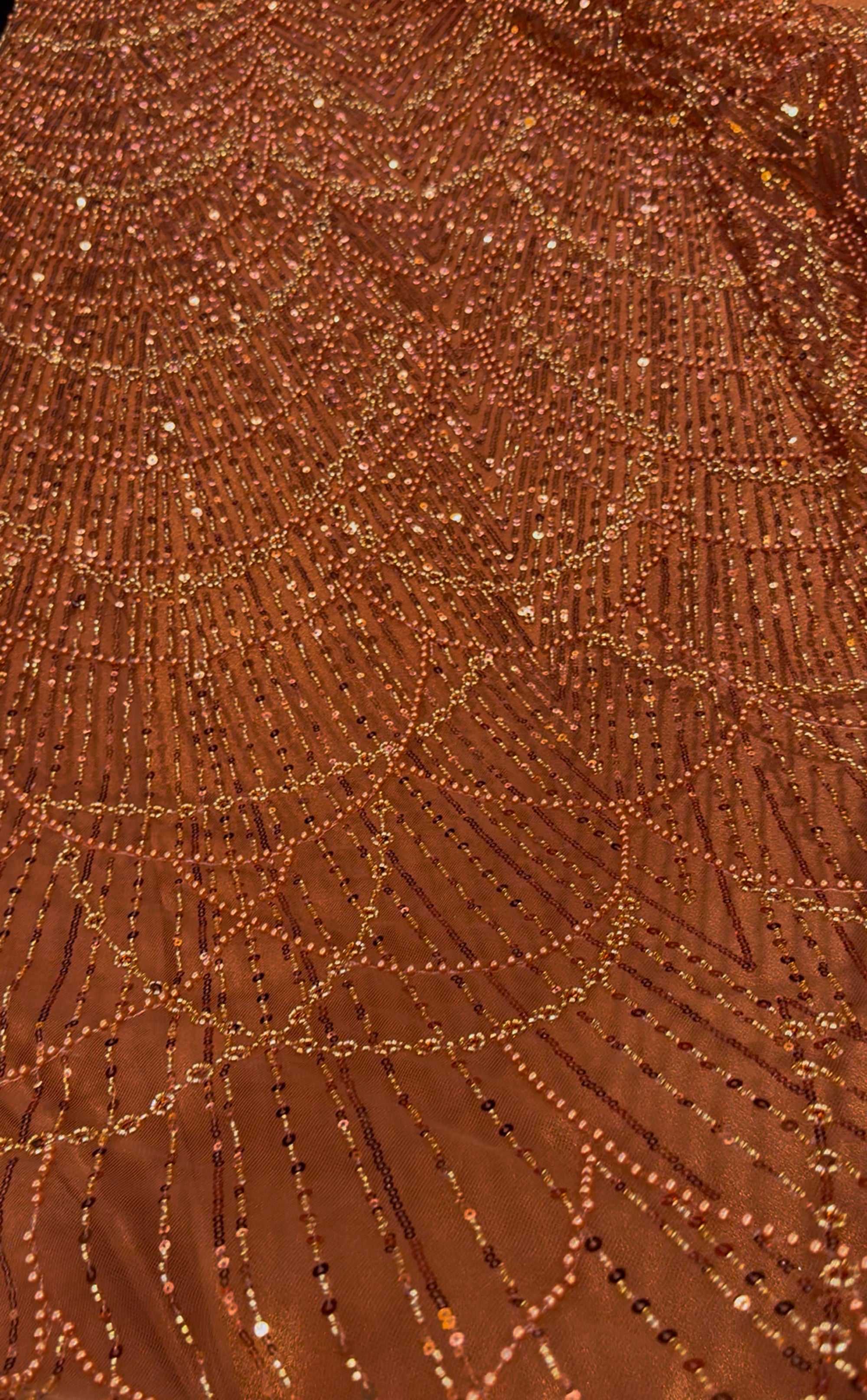 Perlage motif demi-cercles